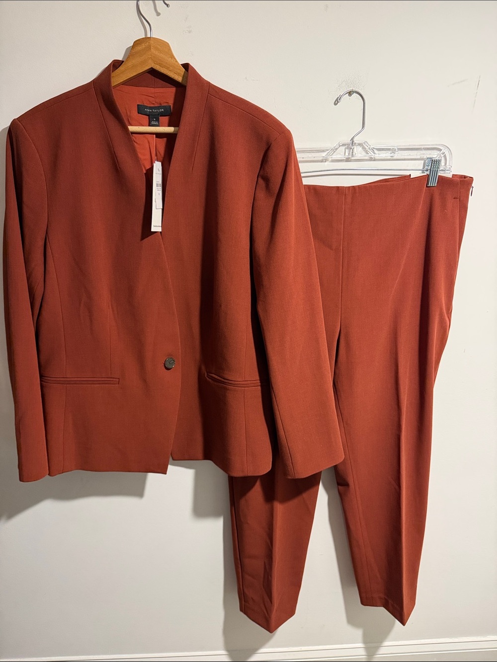 Ann Taylor Rust NWT Women's Pantsuit Jacket (Size 18) & Trousers (Size 16)